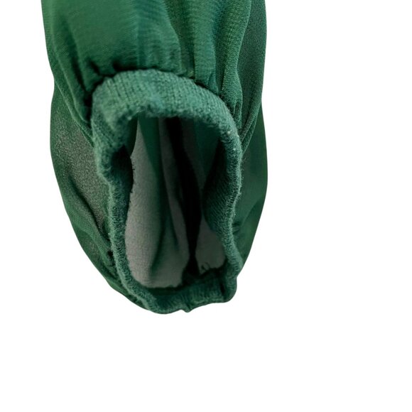 Loft Cotton Blend Sheer Sleeve Sweater Pine Green Sz Large Lightweight Fairycore - Picture 13 of 15
